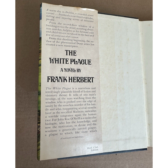The White Plague Frank Herbert 1982 First Edition First Printing HC DJ Good - Picture 5 of 10